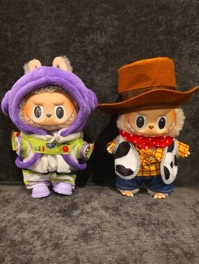 Woody And Buzzlightyear Labubu Plush Pendant Outfit NO DOLL